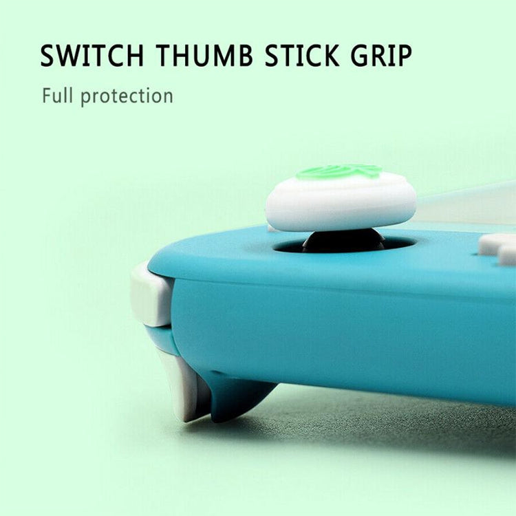 Tapa Protectora 3D del Botón de la Tapa del tapón de Silicona de 10 PCS Para el interruptor de Nintendo / Lite Joycon (Rosa limón)