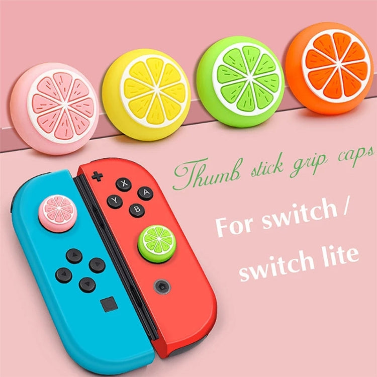 10 PCS Silicone Rocker Cap Cover 3D Protective Cover For Nintendo Switch / Lite Joycon (Lemon Orange)