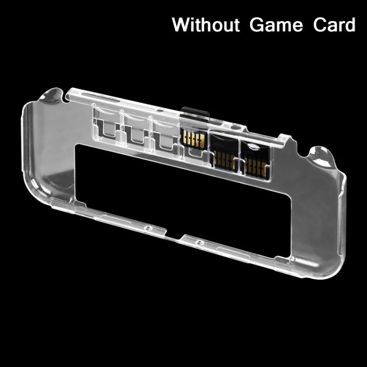 Coque de protection de boîtier tout-en-un OIVO avec stockage de cartes de jeu pour commutateur Oled (couleur transparente)