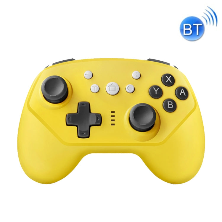 Poignée de jeu Bluetooth sans fil SW-01 avec mini vibration corporelle à six axes pour Nintendo Switch Lite (jaune)