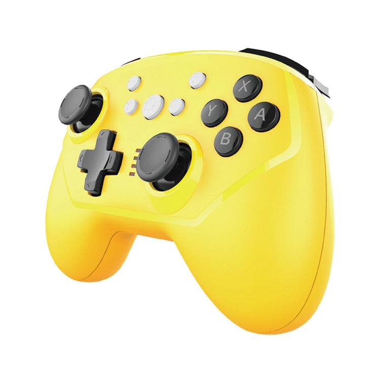 Poignée de jeu Bluetooth sans fil SW-01 avec mini vibration corporelle à six axes pour Nintendo Switch Lite (jaune)