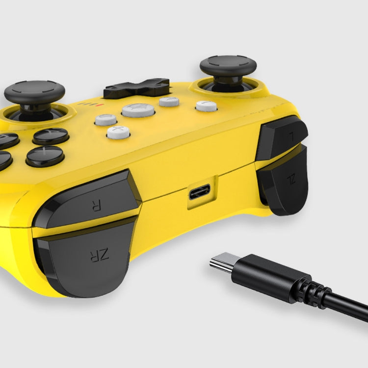 SW-01 Wireless Bluetooth Game Handle with Mini Six-axis Body Feeling Vibration for Nintendo Switch Lite (Yellow)