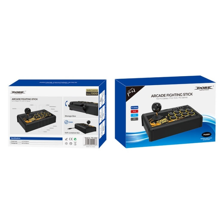 Dobe 4 en 1 GamePad Controller admite la función Turbo Para PS4 / PS3 / N-Switch / PC (Negro)