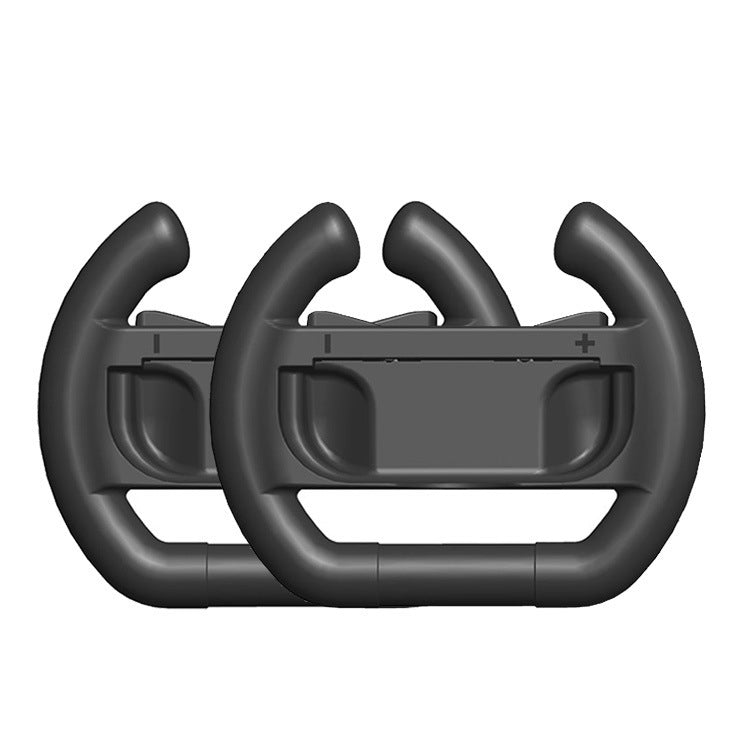 Double Left and Right Handle Steering Wheel For Oled Switch/Switch specification: Black (2pcs/pack)