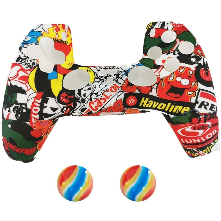 2PCS PS5 Gamepad Silicone Protective Cover (8+Hats)