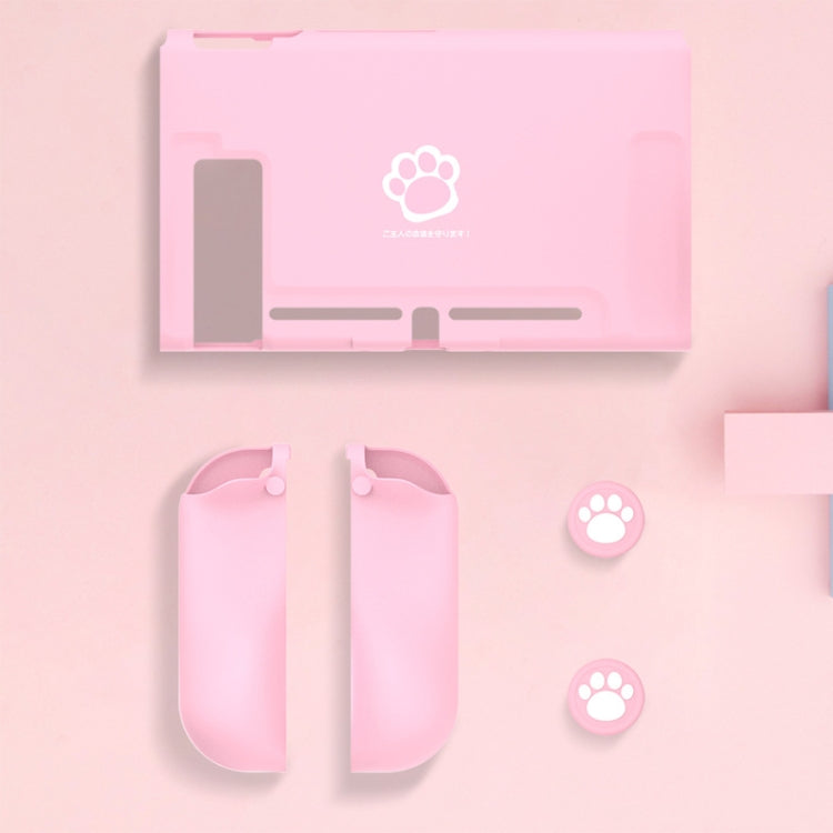 IINE L373 Plastic Case + Split Protective Cover + Rocker Cover For Nintendo Switch (Full Pink Set)