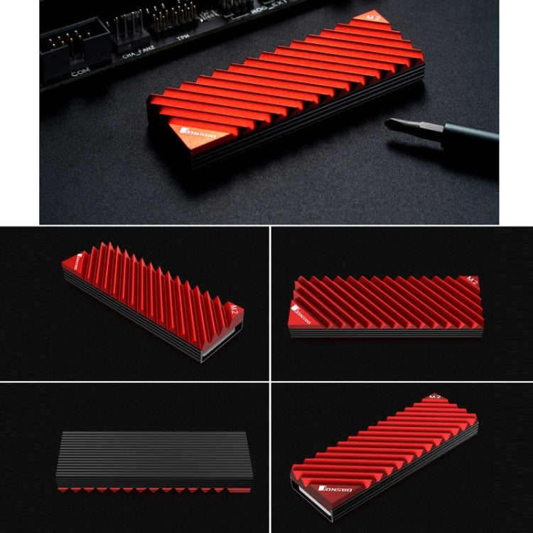 Jonsbo M.2-3 Radiador de estado sólido Para NVME / SSD (Rojo)