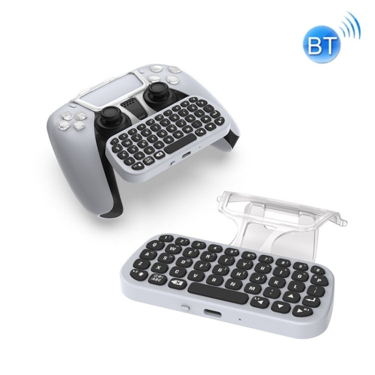 Dobe TP5-0556 Bluetooth Keyboard Wireless Gamepad con Conector Para Auriculares Para PS5 (Blanco)