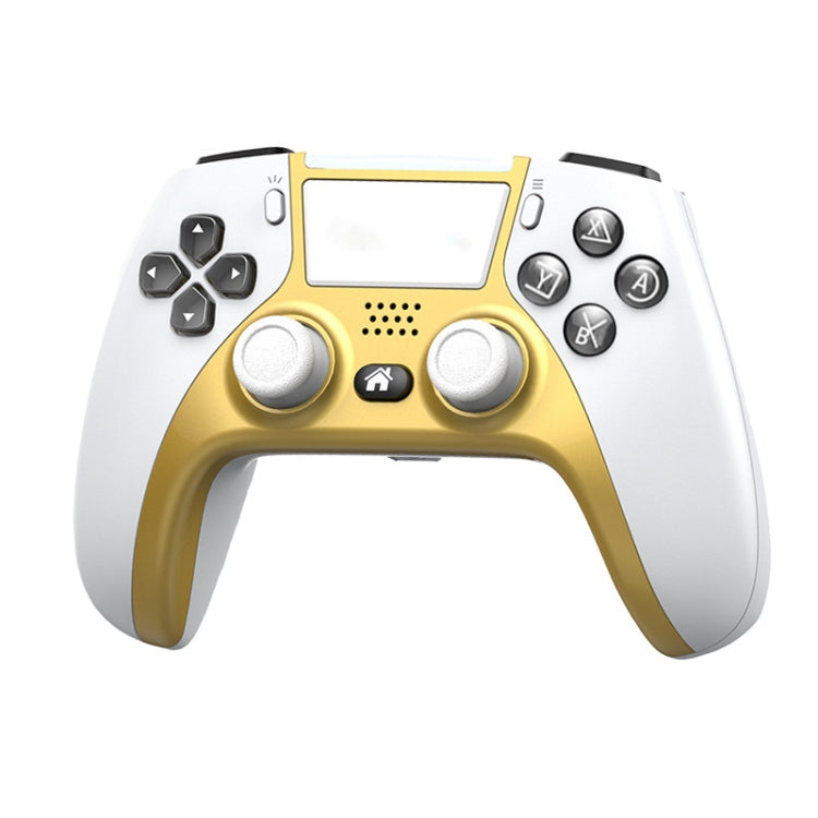 Bluetooth Wireless Six-EXAXIS Programmable Dual-Vibration Gamepad for PS4 (Gold)