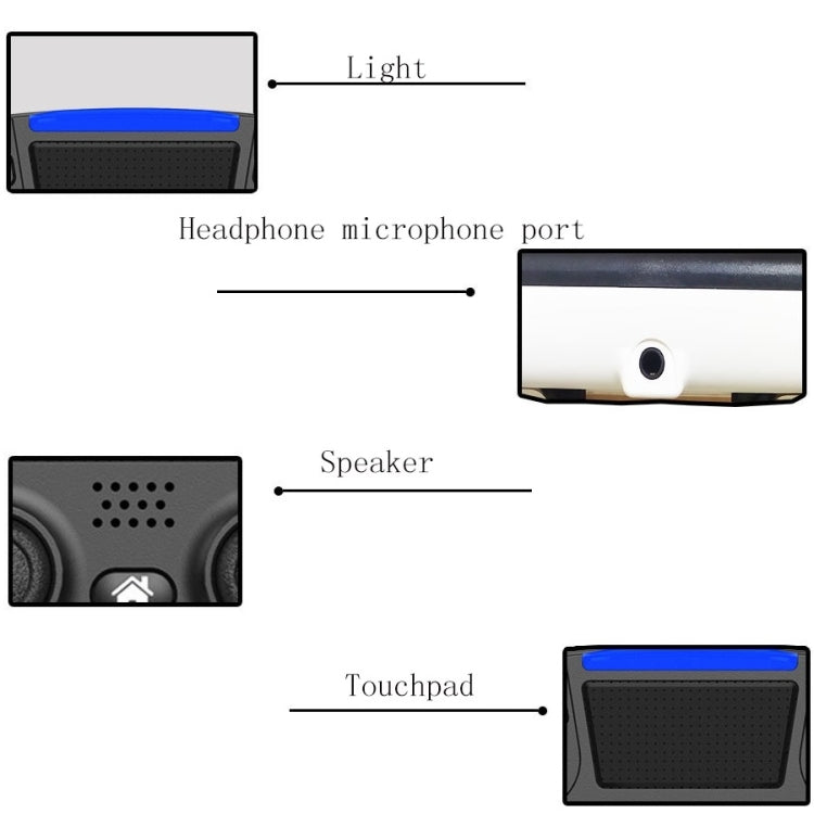 Bluetooth Wireless Six-EXAXIS Programable Dual-Vibration Gamepad Para PS4 (Azul)
