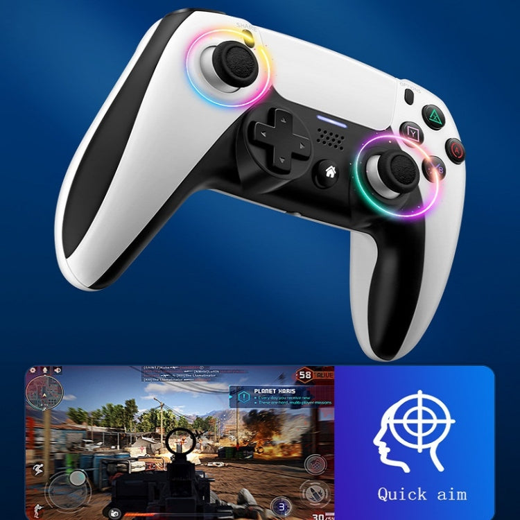 Wireless Bluetooth Game Controller for PC / PS4 / Switch (White)