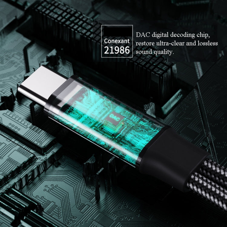 USB-C / TYPE-C Mâle vers 3,5 mm + Type-C Femelle Adaptateur Audio 2 en 1 Adaptateur Adaptateur Adaptateur Numérique (Vert)