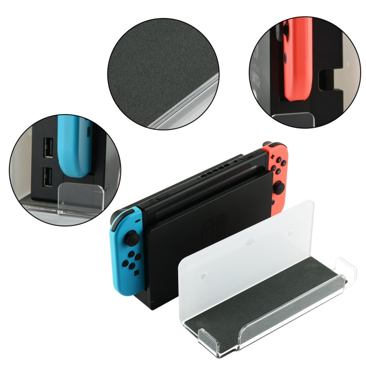 Game Console Wall Storage Bracket Game Console Accessories Storage Rack For Nintendo Switch (Transparent)