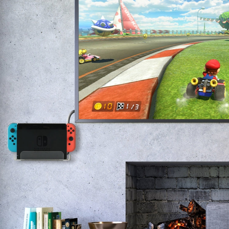 Support de rangement mural pour console de jeu Support de rangement pour accessoires de console de jeu pour Nintendo Switch (Noir)