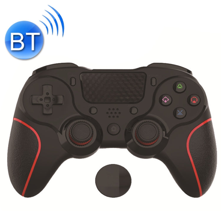 MB-P913 PC Somatosenso Six-Axis SomatoSensory Back Programming Dual VIBRATION Bluetooth Gamepad For PS4 Pro (Red Black)
