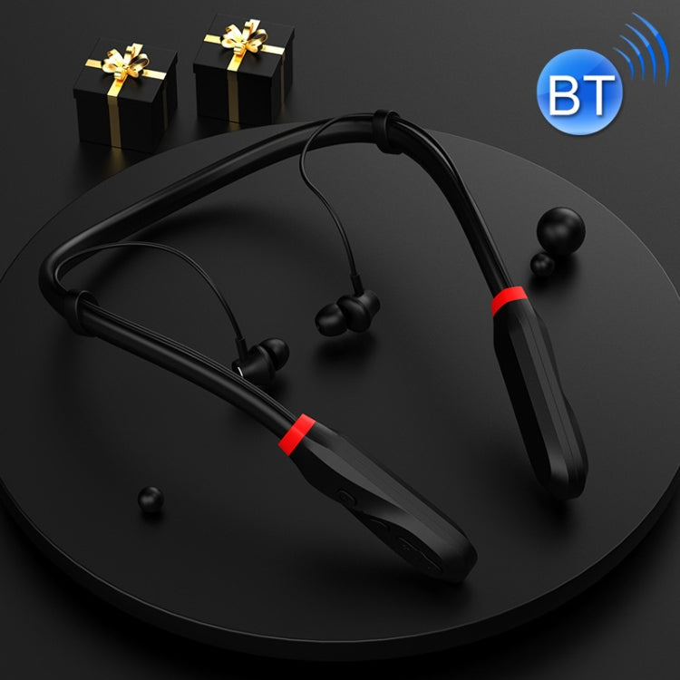 Auriculares Bluetooth de deportes Inalámbricos I35 Auriculares en el ruido de la Oreja Cancelación de audífonos montados en cuello (Negro)