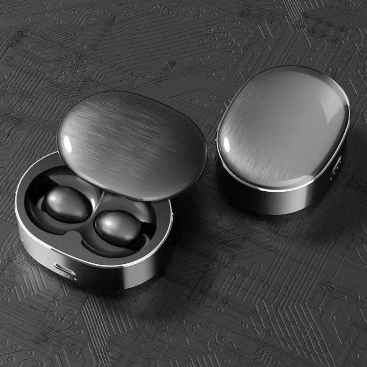 Auriculares Bluetooth Mini Airs Mini con caja de Carga giratoria (Negro)