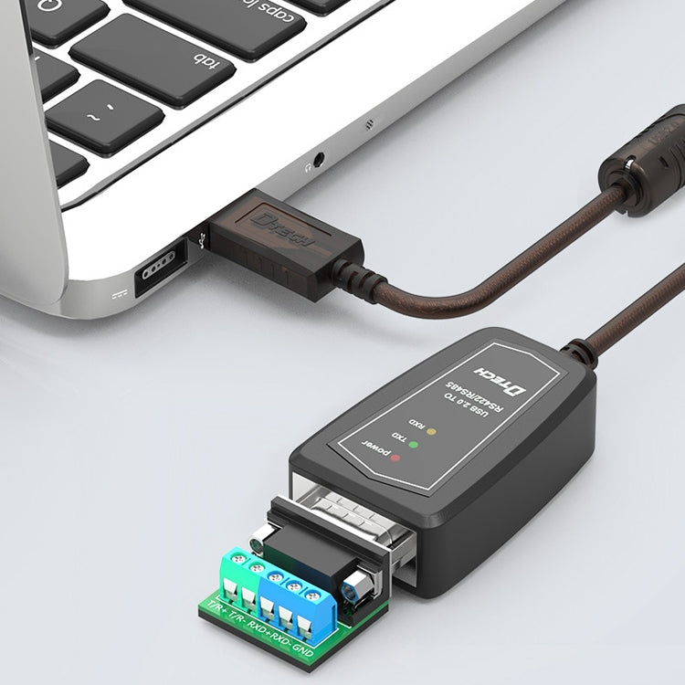 DTECH DT-5019 Câble de conversion USB vers RS485/RS422 FT232 Longueur de la puce : 0,5 m