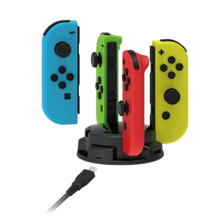 Dobe Round Gamepad with 4 Chargers For Switch Joy-Con (Black)
