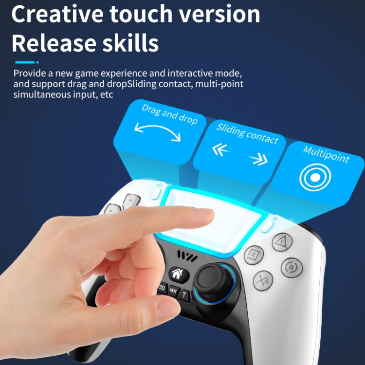 PS-P03 Cool Lighting 3D Manette de jeu sans fil réglable pour PS4/PS5/Switch/PC (Rouge Noir)