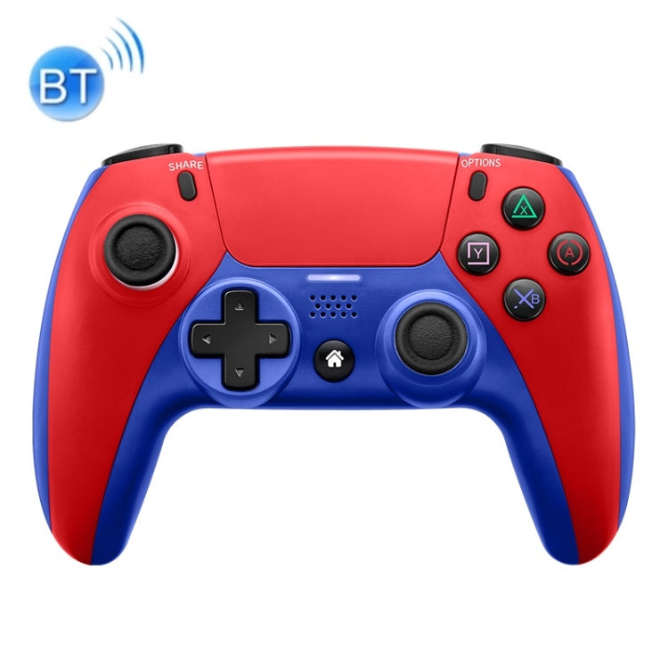 PSS-P04 Bluetooth 4.0 Manette de jeu sans fil à double vibration pour PS4 / Switch / PC / Steam (Rouge Bleu)