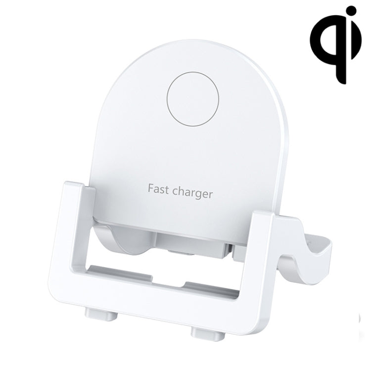 KH-18 15W Wireless Fast Charger with Phone Holder (White)
