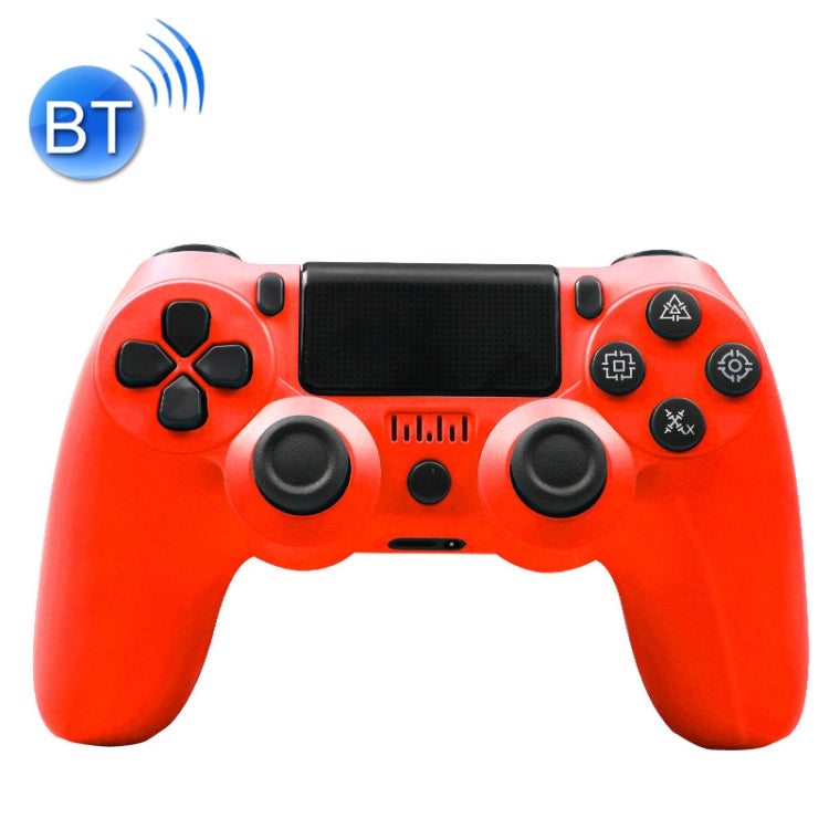 Wireless Bluetooth Game Controller Gamepad with Light for PS4 Color: Red