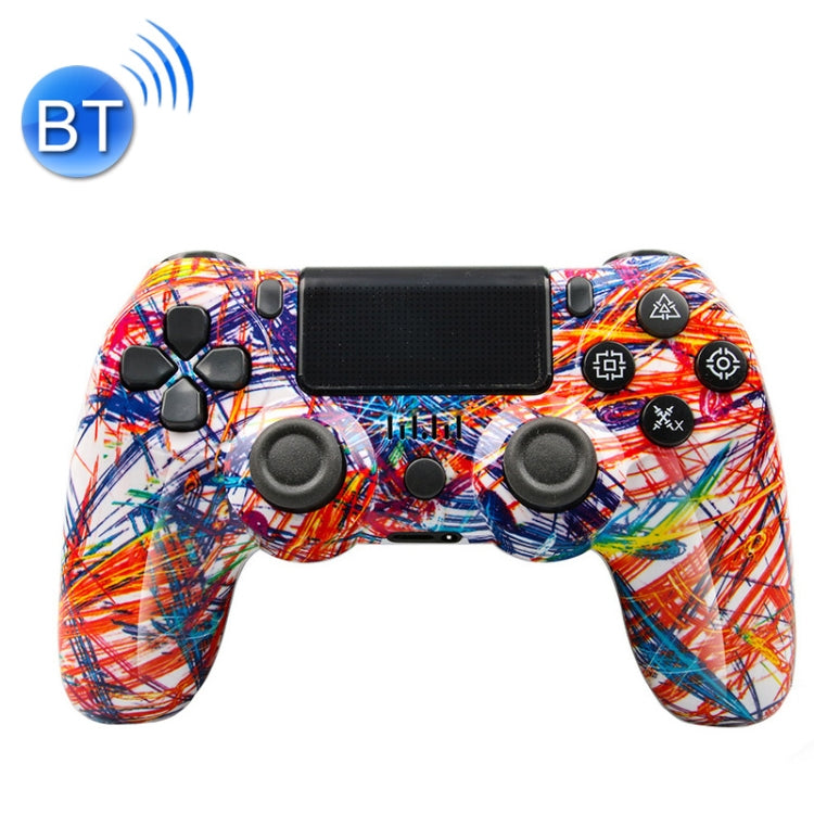 Wireless Bluetooth Game Controller Gamepad with Light for PS4 Color: Bine