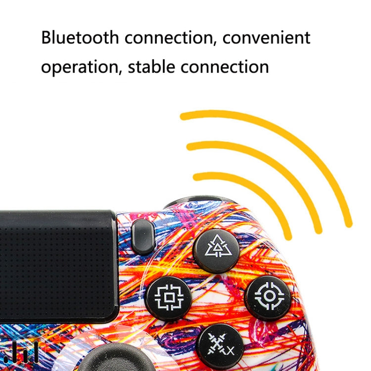 Controlador de Juego Wireless Bluetooth Gamepad con Luz Para PS4 Color: Llama