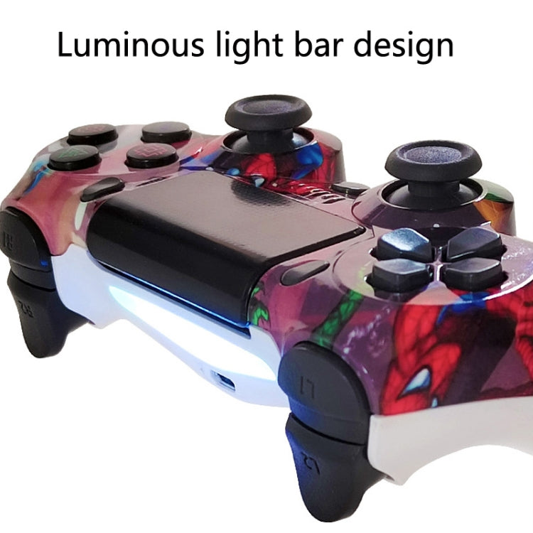 Wireless Bluetooth Gamepad Game Controller with Light for PS4 Color: Flame