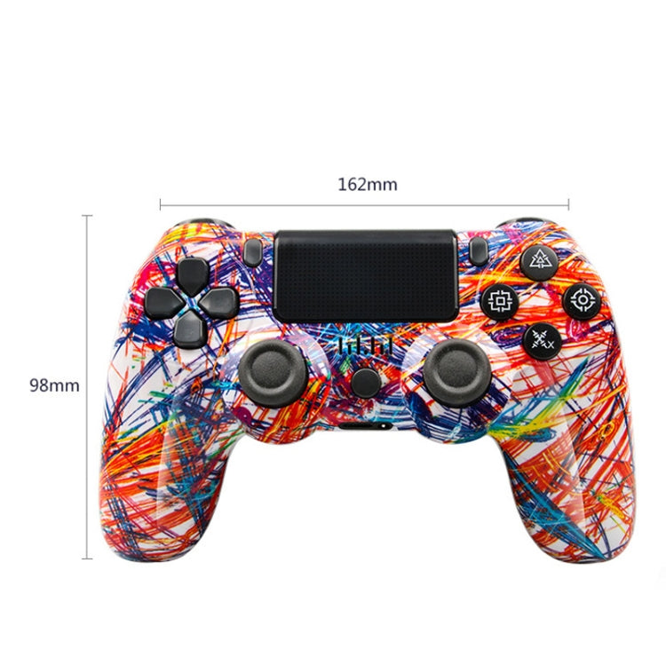 Wireless Bluetooth Gamepad Game Controller with Light for PS4 Color: Gear