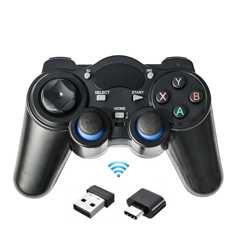 2.4G Wireless Singles GamePad Para PC / PS3 / PC360 / Teléfonos de televisión Android Configurar: Receptor USB + Receptor Android