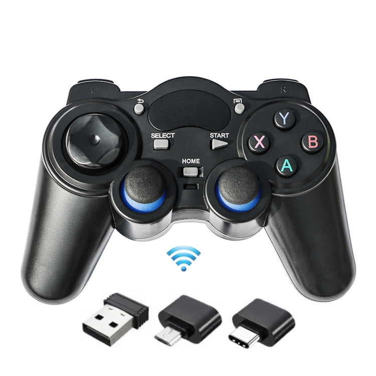 Manette de jeu simple sans fil 2.4G pour PC/PS3/PC360/ensemble de téléphones Android TV: récepteur USB + récepteur Android + type-c