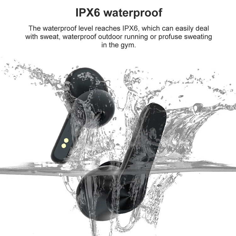 XT18 TWS Wireless Bluetooth 5.0 Auriculares de bajos pesados con Pantalla Digital (Negro)