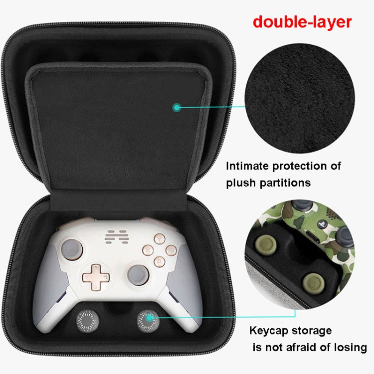 Bolso de almacenamiento de Baona EVA Hard Shell Gamepad Para PS5 / PS4 / Xbox / Switch Pro Estilo: Doble capa Negra