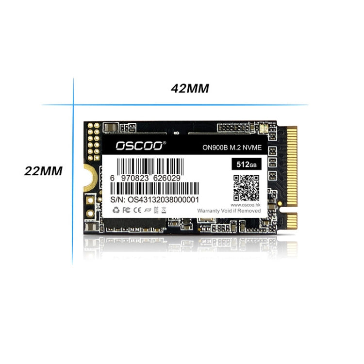OSCOO ON900B 3x4 High Speed ​​​​Disk U DISH SSD Solid Drive Capacité: 512 Go