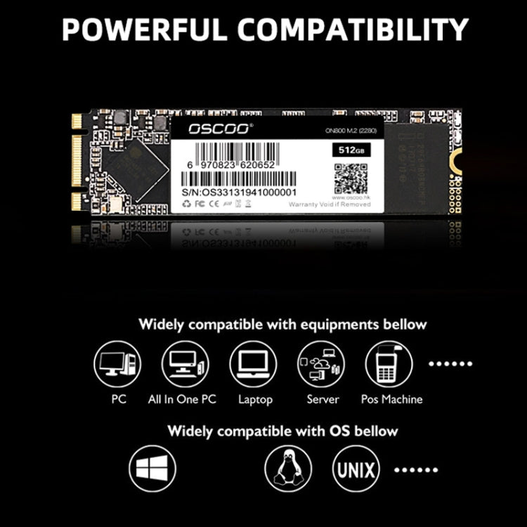 OSCOO ON800 M2 2280 Laptop Desktop State Drive Capacity: 256GB