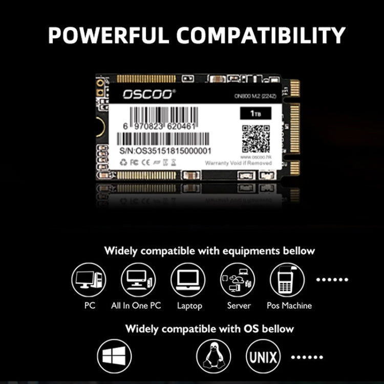 OSCOO ON800 M.2 2242 Computadora SSD Drive State Sólido Capacidad: 512GB
