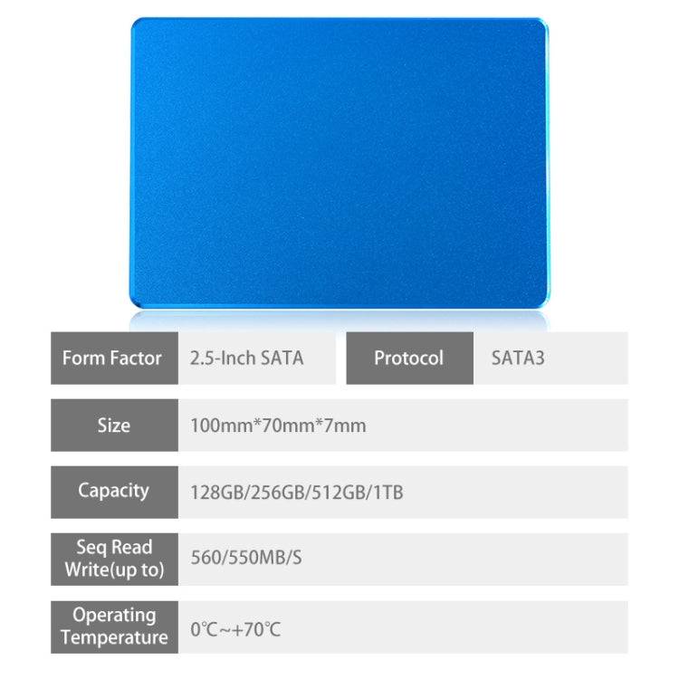 OSCOO SSD-001Azul 2.5 pulgadas SATA SAP SDA SANT SANT SANTE STRIVE CAPACIDAD: 512GB