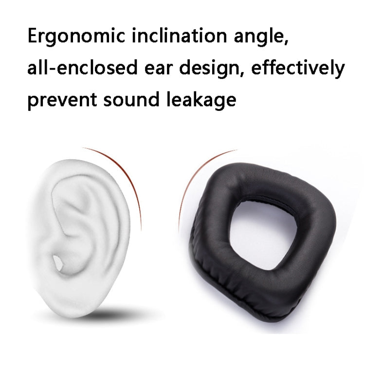 2 PCS Headphone Sponge Ears for Logitech G35 / G930 / G430 / F450 (Black)