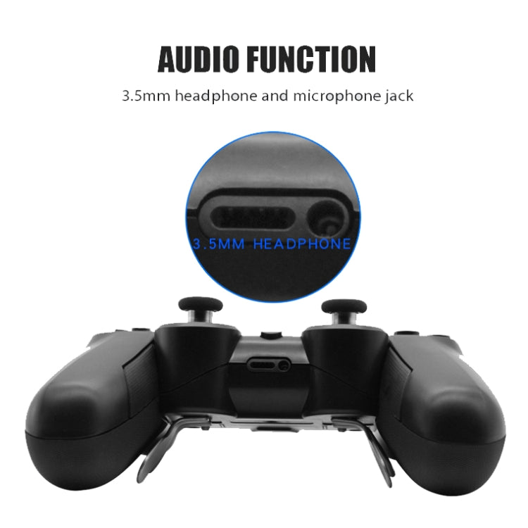 Manette Bluetooth sans fil HS-PS4125 avec éveil somatosensoriel Pour PS4/PC Couleur du produit : Bleu