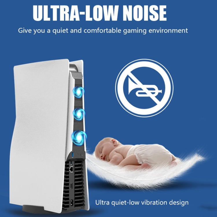 Ventilador de enfriamiento de la Consola de Juegos Para PS5 (Blanco)