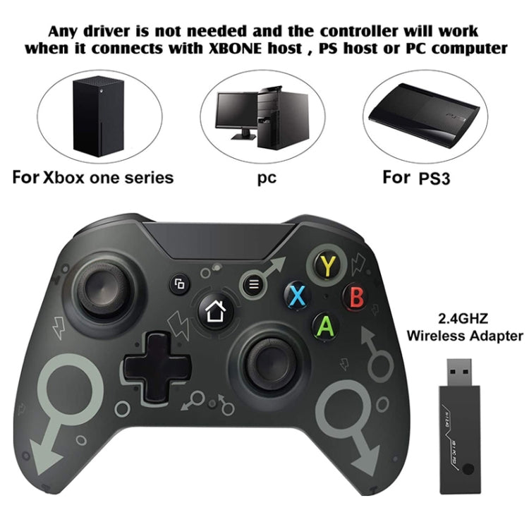 N-1 2.4G Joystick Inalámbrico COnexión directa Gamepad Para Xbox One (Verde)