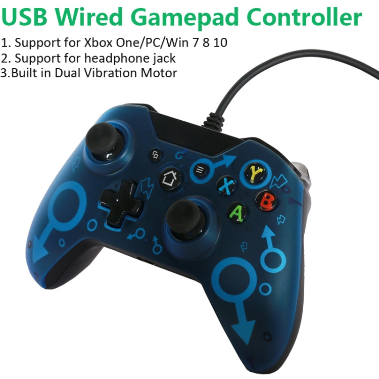 Manette de jeu filaire N-1 pour Xbox One / PC Couleur du produit : bleu