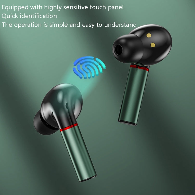 Y28 Wireless Magnetic In-Ear Sports Noise Canceling Earphone (White + Purple)
