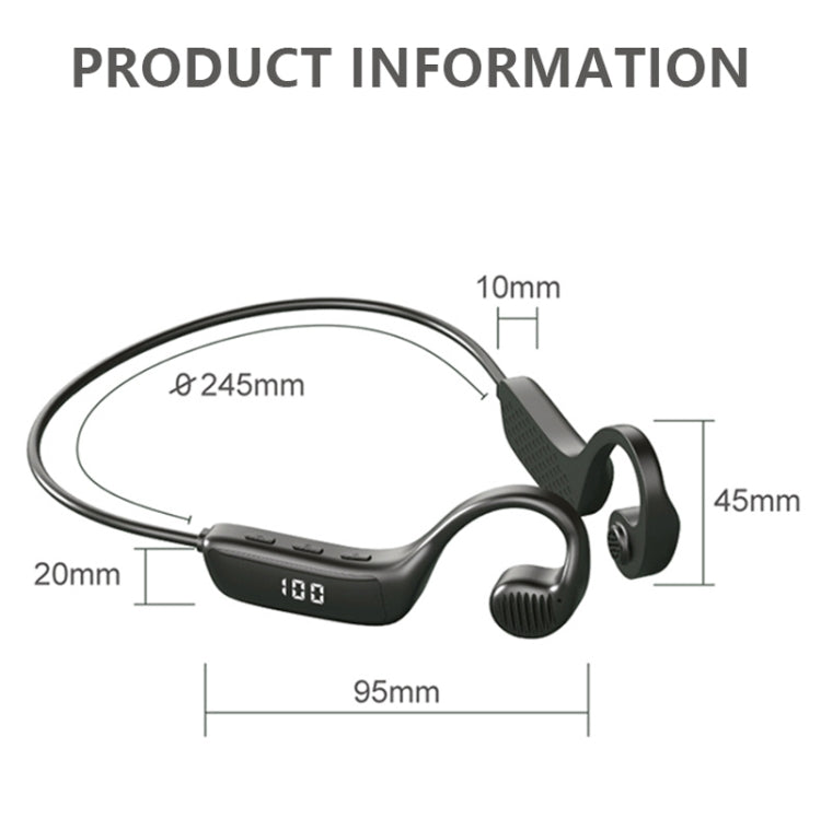 Écouteurs Bluetooth à conduction osseuse Open-Ear noirs