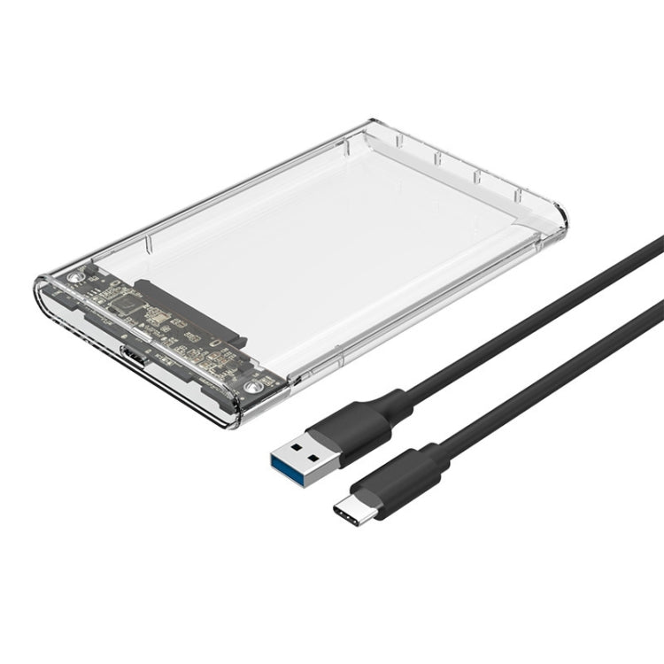 TU31 2.5 pulgadas USB3.1 Interfaz Tipo-C Disco Duro Cáscara Protectora transparente