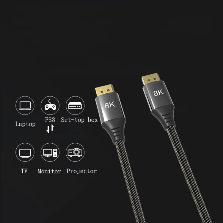 0.5M DP1.4 Version 8K DisplayPort Mâle vers Moniteur d'Ordinateur Câble HD MONITOR