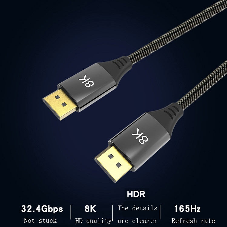 1M DP1.4 Versión 8K DisplayPort Male a Menor Monitor de computadora HD Cable