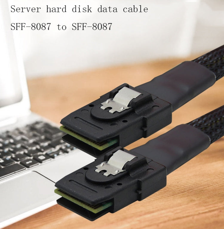 Câble SAS36P SFF-8087 vers SAS36P Câble de données de serveur de carte mère Couleur: Noir 0,7 m